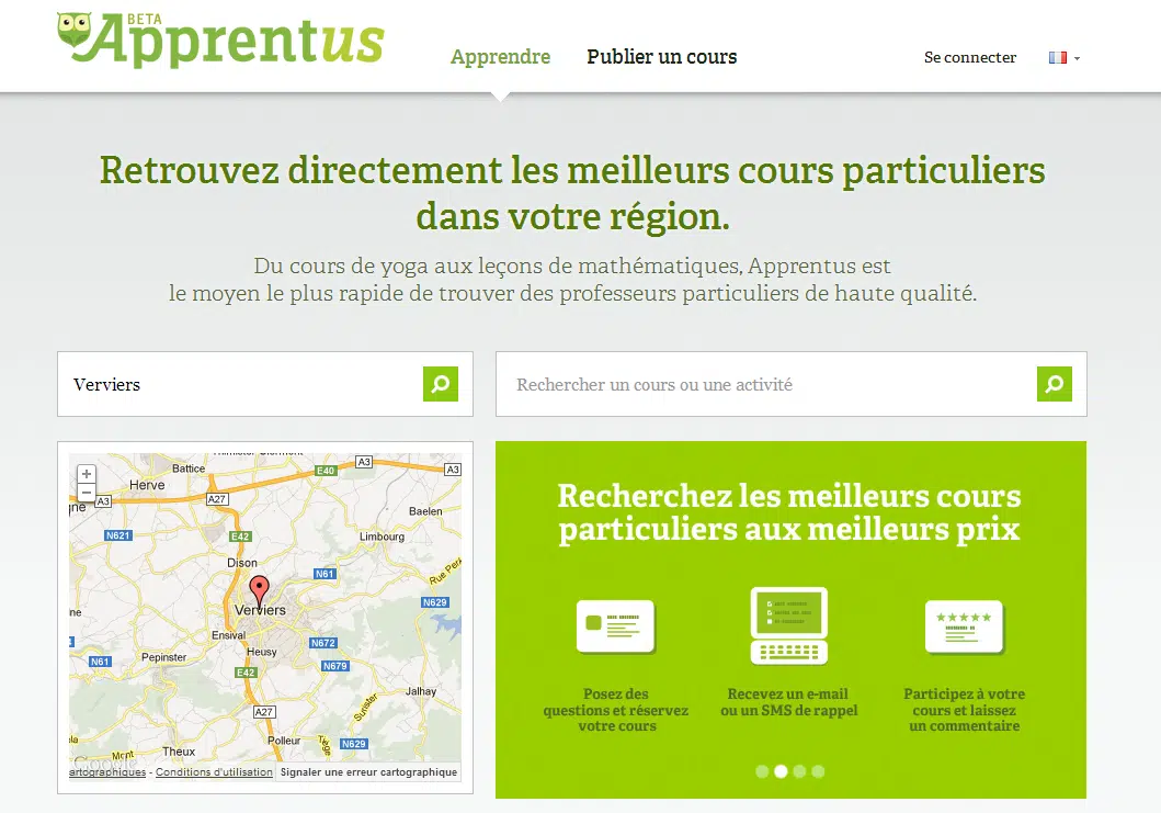 Apprentus : trouver des cours particuliers près de chez soi