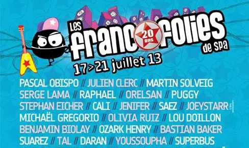 Les formules VIP des Francofolies de Spa 2013